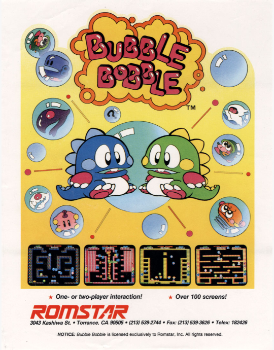 Bubble Bobble Video Game emporium arcade bar