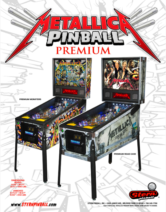 Metallica (Premium Monsters) Pinball machine emporium arcade bar