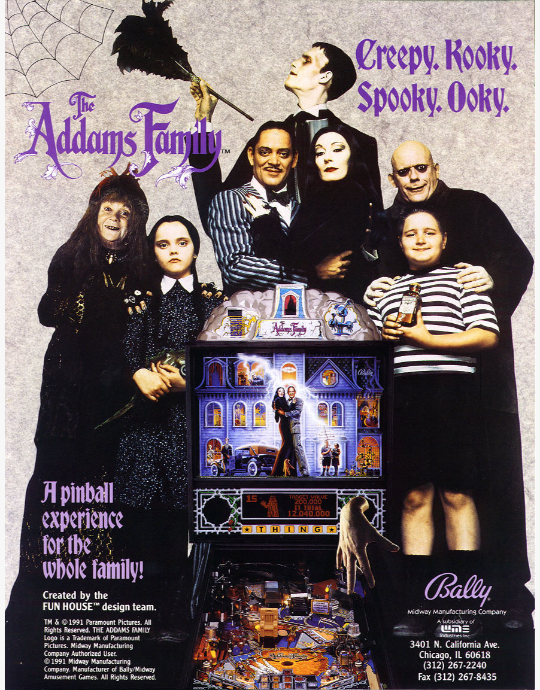 Addams family pinball machine emporium arcade bar