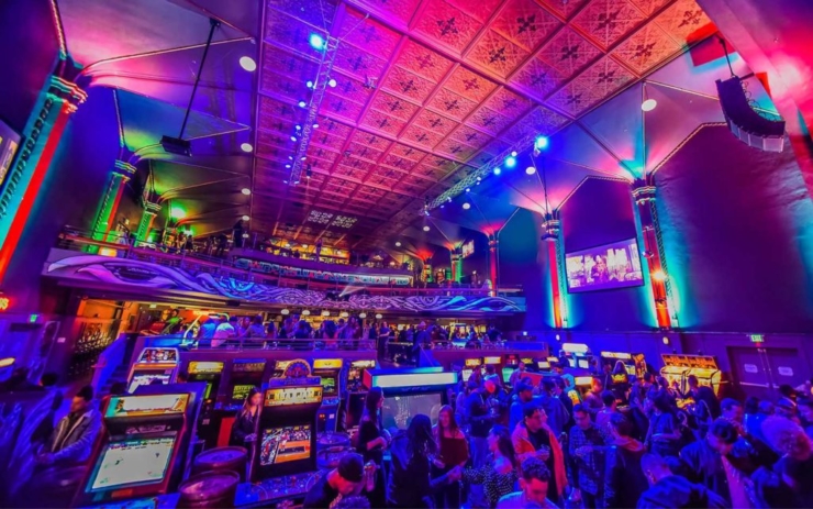 Sports Action At Emporium Arcade Bar | Oakland