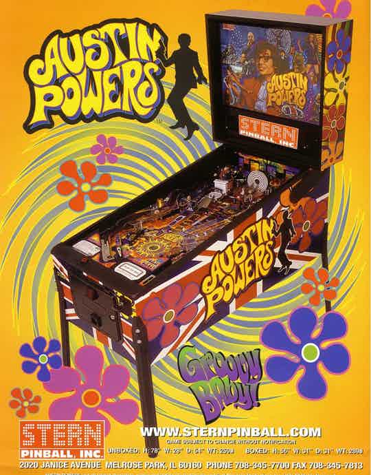 Austin Powers Pinball machine emporium arcade bar