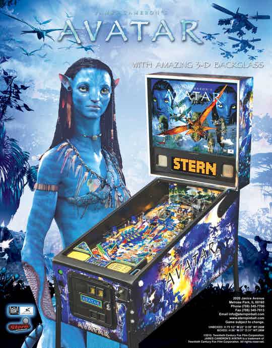Avatar Pinball machine emporium arcade bar