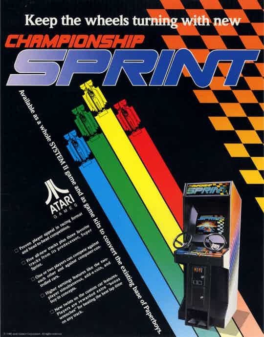 Championship Sprint Video Game emporium arcade bar
