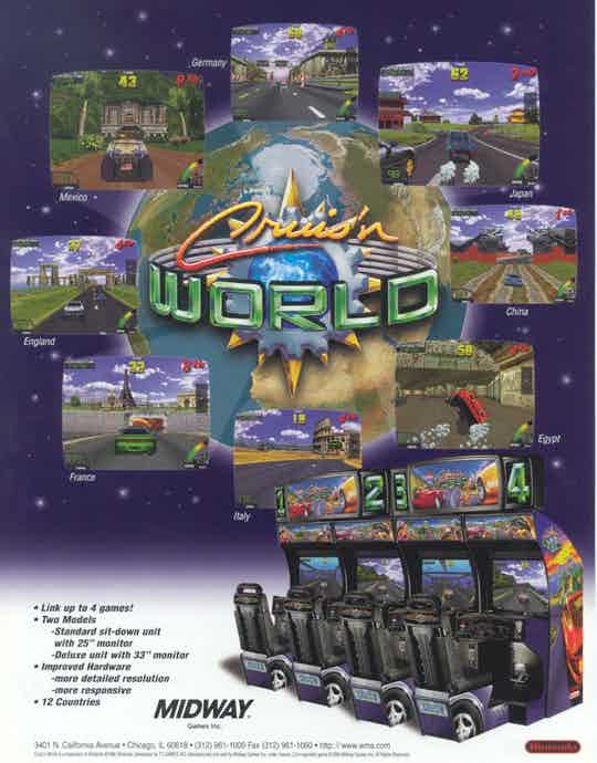 Cruis’n World Video Game emporium arcade bar