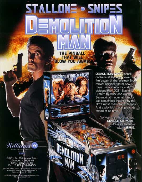 Demolition Man Pinball machine emporium arcade bar