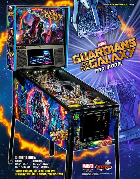 Guardians of the Galaxy Pinball machine emporium arcade bar