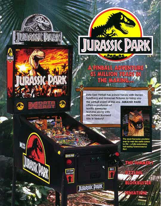 Jurassic Park Pinball machine emporium arcade bar