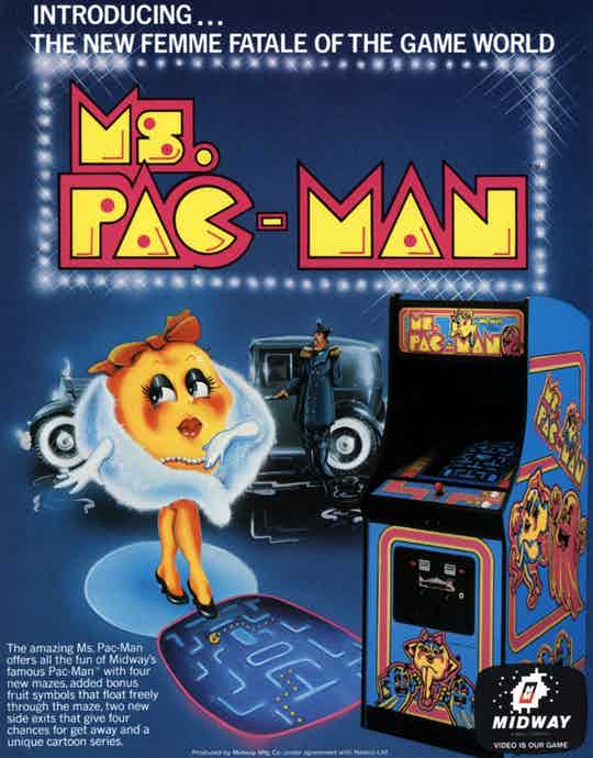 Ms. Pac-Man Video Game emporium arcade bar