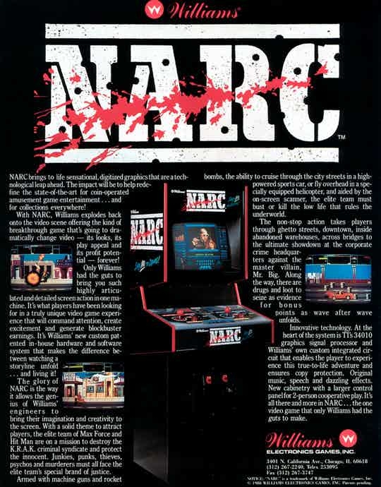NARC Video Game Emporium arcade bar