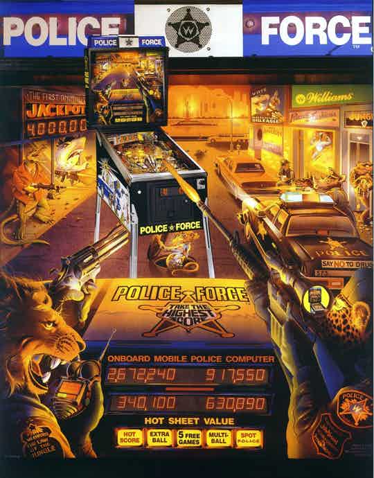 Police Force Pinball machine emporium arcade bar