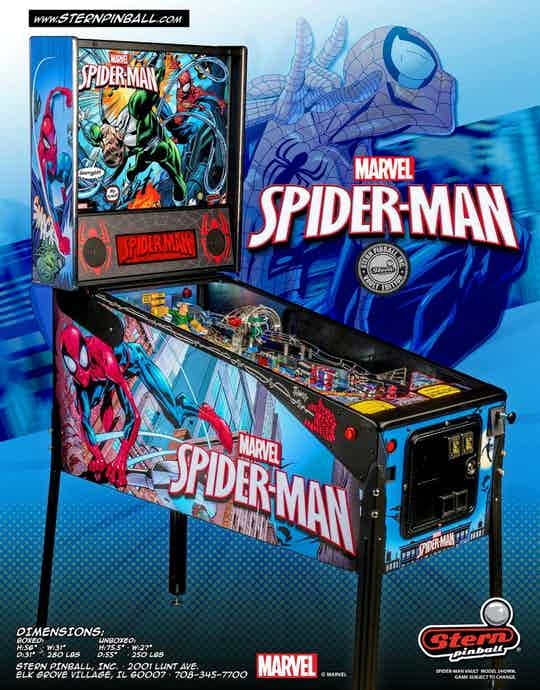 Spiderman Pinball machine emporium arcade bar