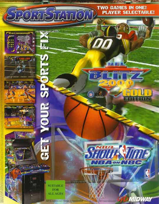 Midway SportStation- NFL Blitz 2000 Gold Video Game emporium arcade bar