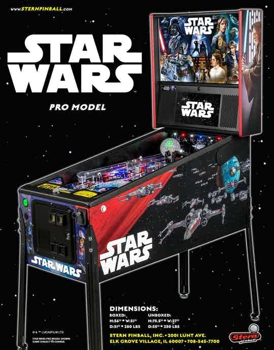 Star Wars Pinball machine emporium arcade bar