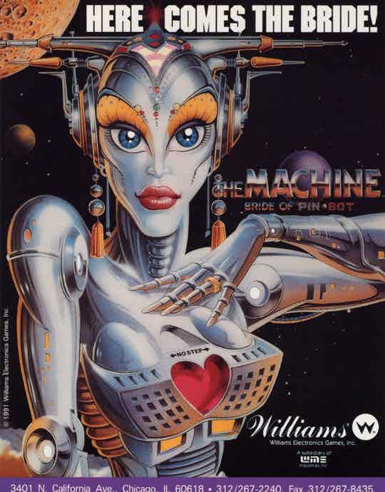 The Machine- Bride of Pin Bot Pinball machine emporium arcade bar