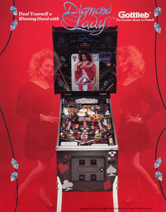 Diamond Lady Pinball Machine at Emporium Arcade Bar