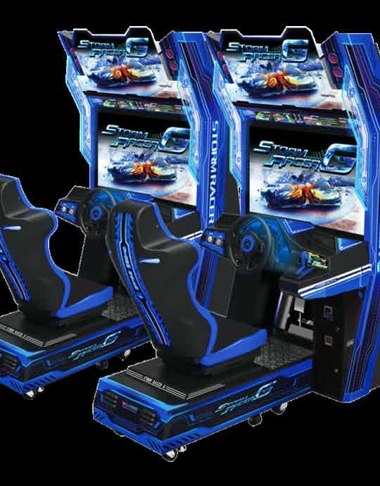 Storm Racer Video Game at Emporium Arcade Bar