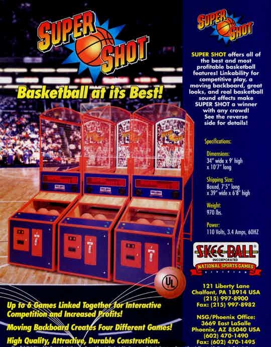 Super Shot Basketball Video Game at Emporium Arcade Bar