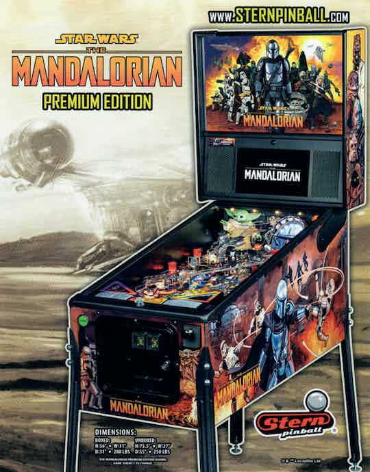 Mandalorian Pinball Machine at Emporium Arcade Bar