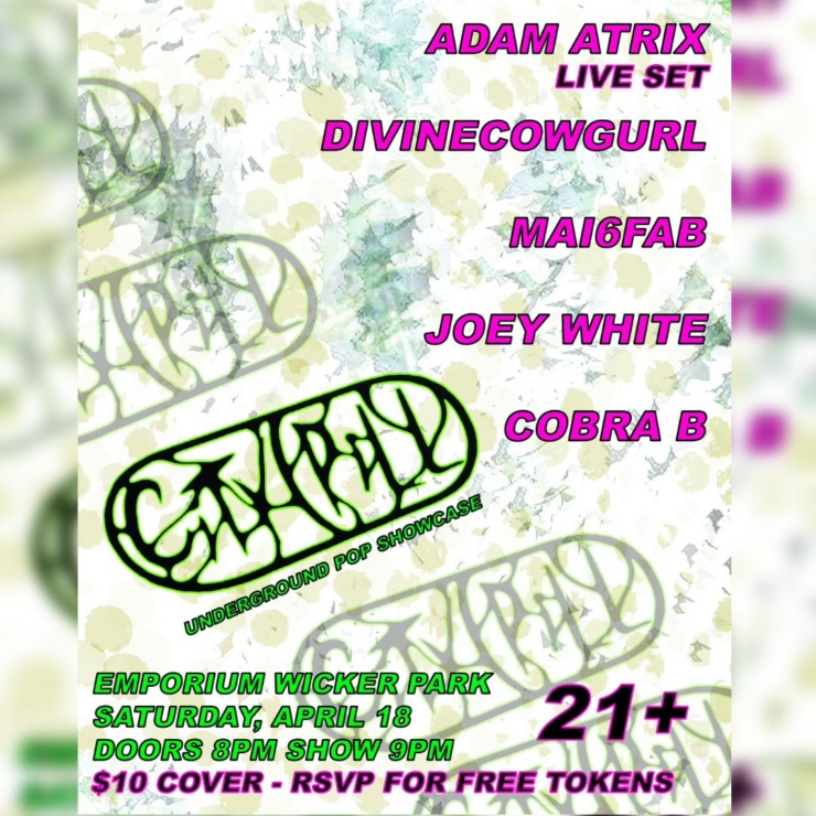 City Pill – Underground Pop Showcase w/ Adam Atrix, Divine Cowgurl, Mai6fab, Joey White & Cobra B